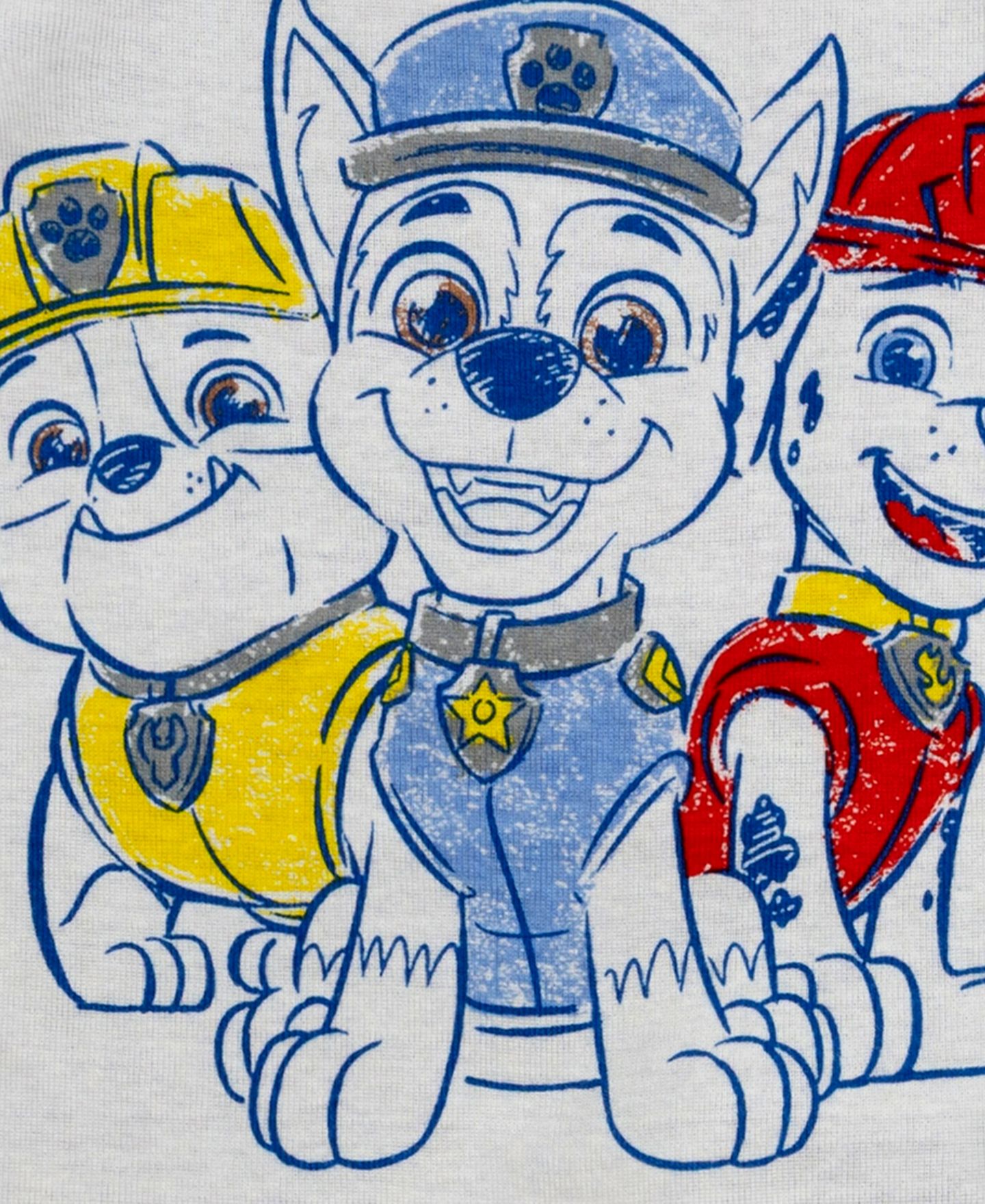 Детская пижама Paw Patrol Sketchypaw для малышей из 4 предметов: топы, шорты, брюки, цвет: Синий — фото 4