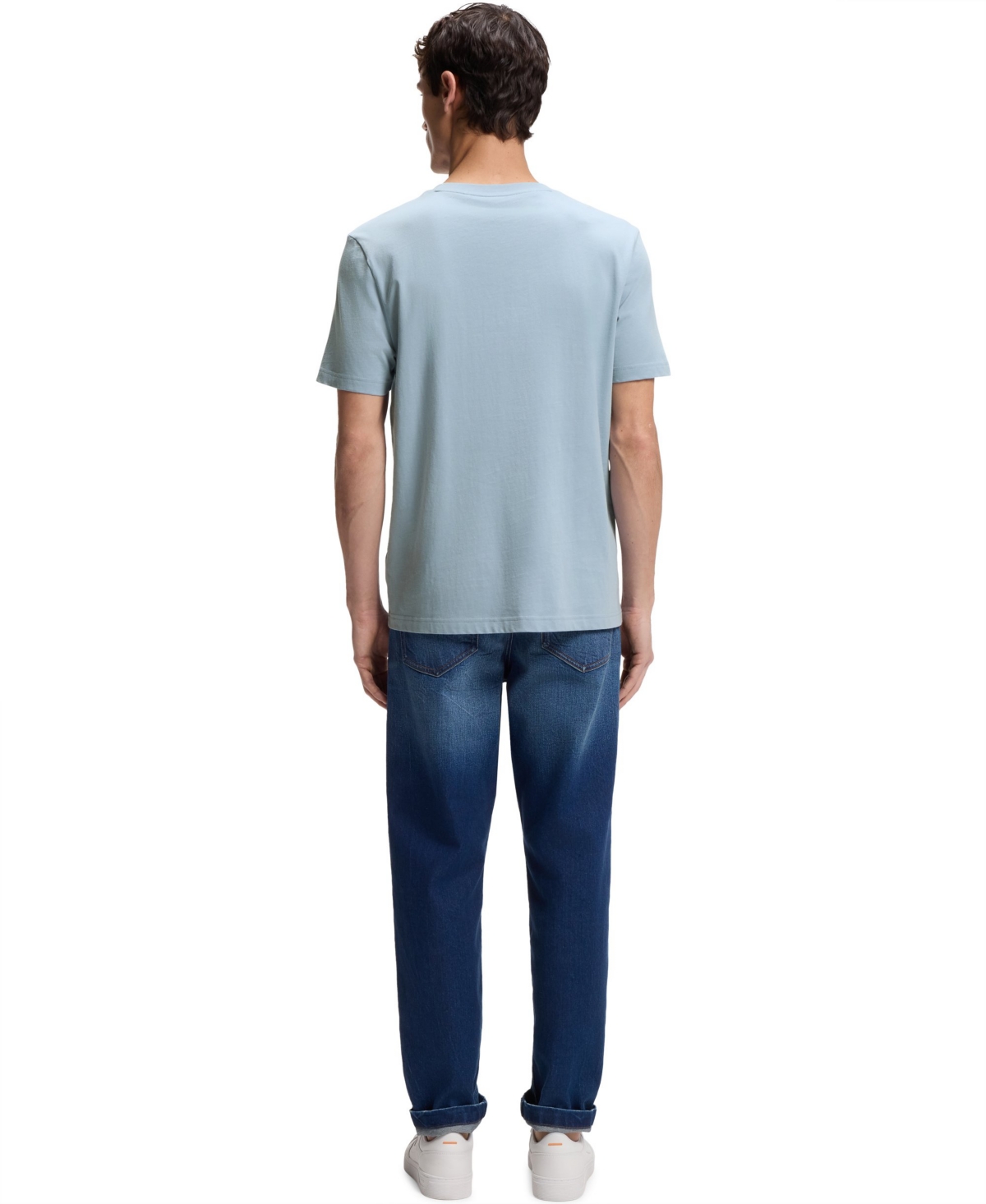 Boss by Hugo Men's Cotton-Jersey Logo Artwork T-Shirt