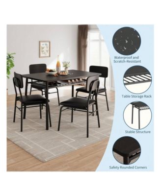 Kitchen Table Dining Table Set For 4 for Dining Room, Home Office, Living Room