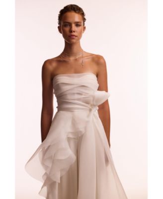 Womens Dreamy off-shoulder blouse with meringue flounces