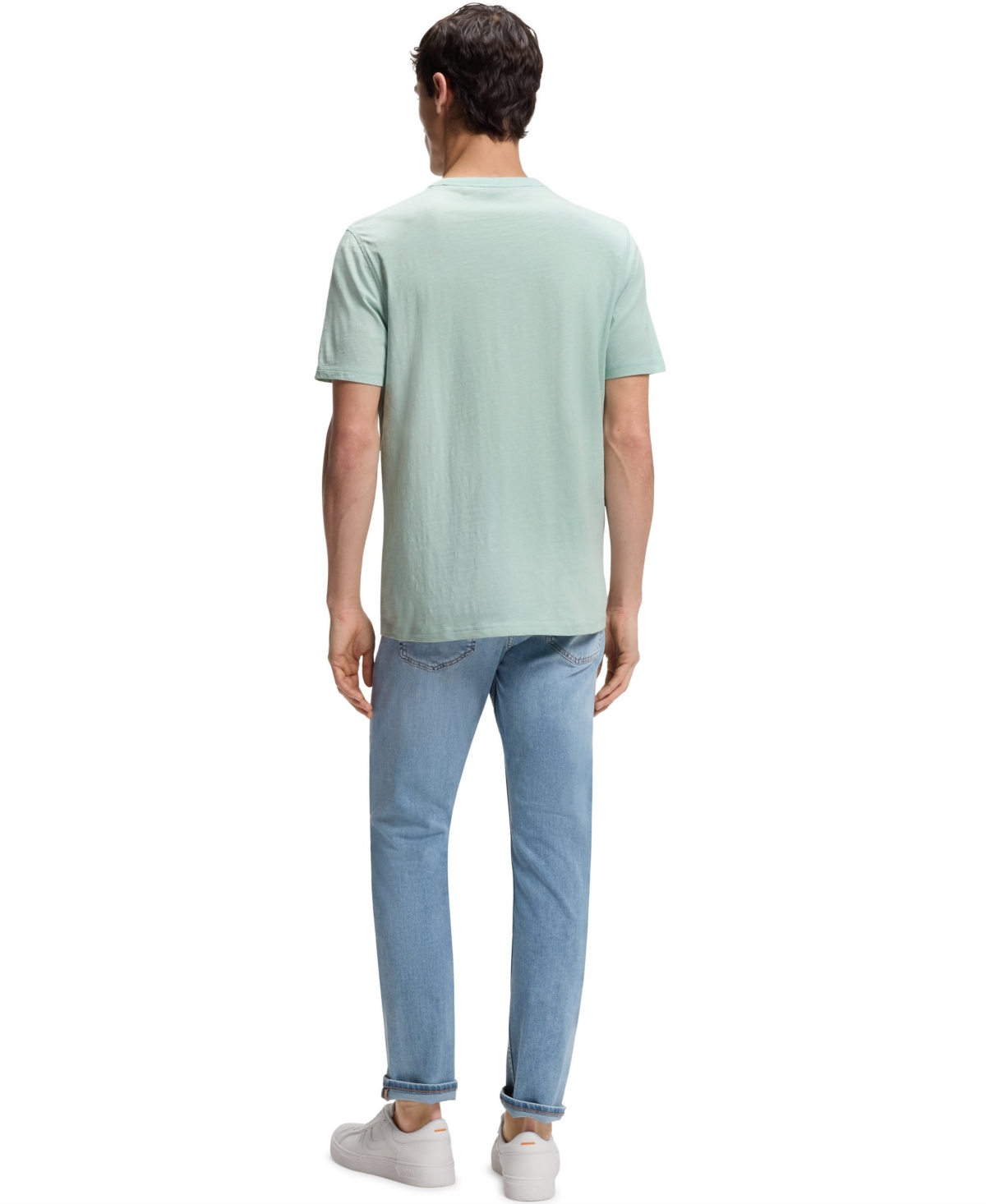 Boss by Hugo Men's Slub-Cotton Logo Detail T-Shirt