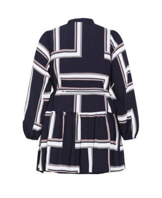 Plus Size Laurie Print Mini Dress