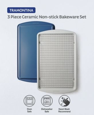 Ceramic 3-Pc. Nonstick Bakeware Set