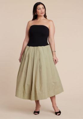 Women's Strapless Combo Dress