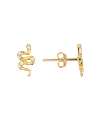 Cubic Zirconia Snake Stud Earring