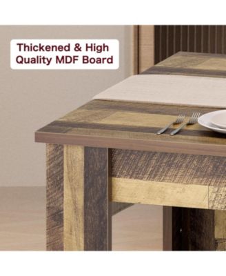 Kitchen Table 63in Dining Table for 4-6 Farmhouse Dinner Kitchen Table for Dining Room, Home Office, Living Room