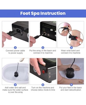 Yescom Ionic Detox Foot Bath Machine Kit w/ 12 Arrays Foot Spa Beauty Salon Pro