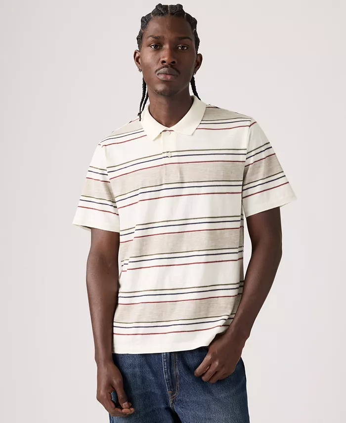 Men's Merritt Striped Collared Polo Shirt - thumbnail 2