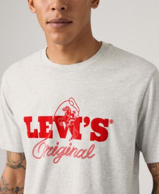 Men's Graphic Logo Detail Crewneck T-Shirt