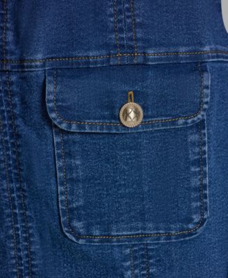 Women's Collared Neck Denim Shirt Dress