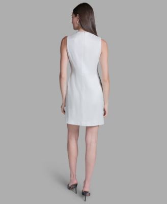 Women's Taffeta Mock Neck Dress