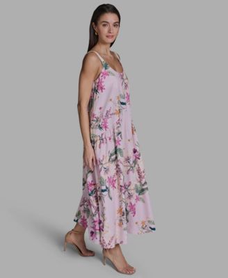 Women's Commuter Printed Scoop Neck Maxi Dress