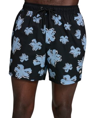 Men's Regular-Fit Quick-Dry 5" Swim Trunks with Boxer Brief Liner