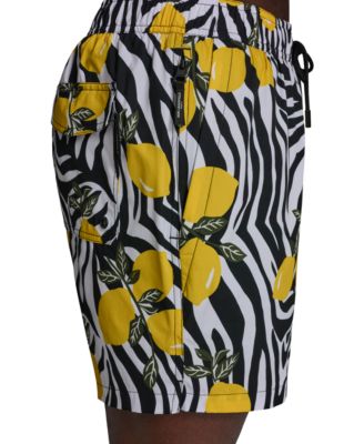 Men's Regular-Fit Quick-Dry 5" Swim Trunks with Boxer Brief Liner