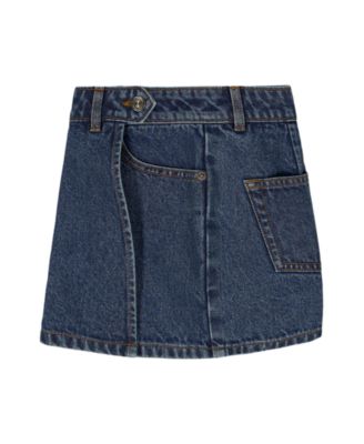 Girls' 7-16 Denim Wrap Front Skort