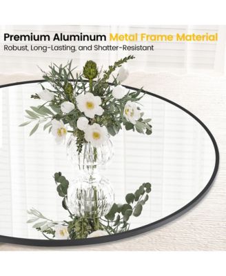 Round Mirror, Circle Mirror, Round Mirrors for Bathrooms, Entryways, Living Rooms, Bedrooms & Vanity Decor, Free Reflection in Modern Design