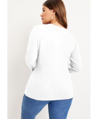 June + Vie Women's June + Vie Long-Sleeve Crewneck One + Only Tee