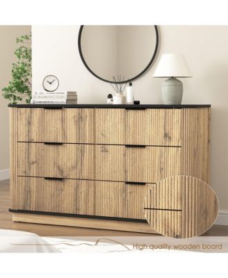 Modern Multi-Functional Six-Drawer MDF Cabinet