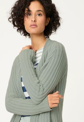 Women's Rib Knit Open Front Cardigan