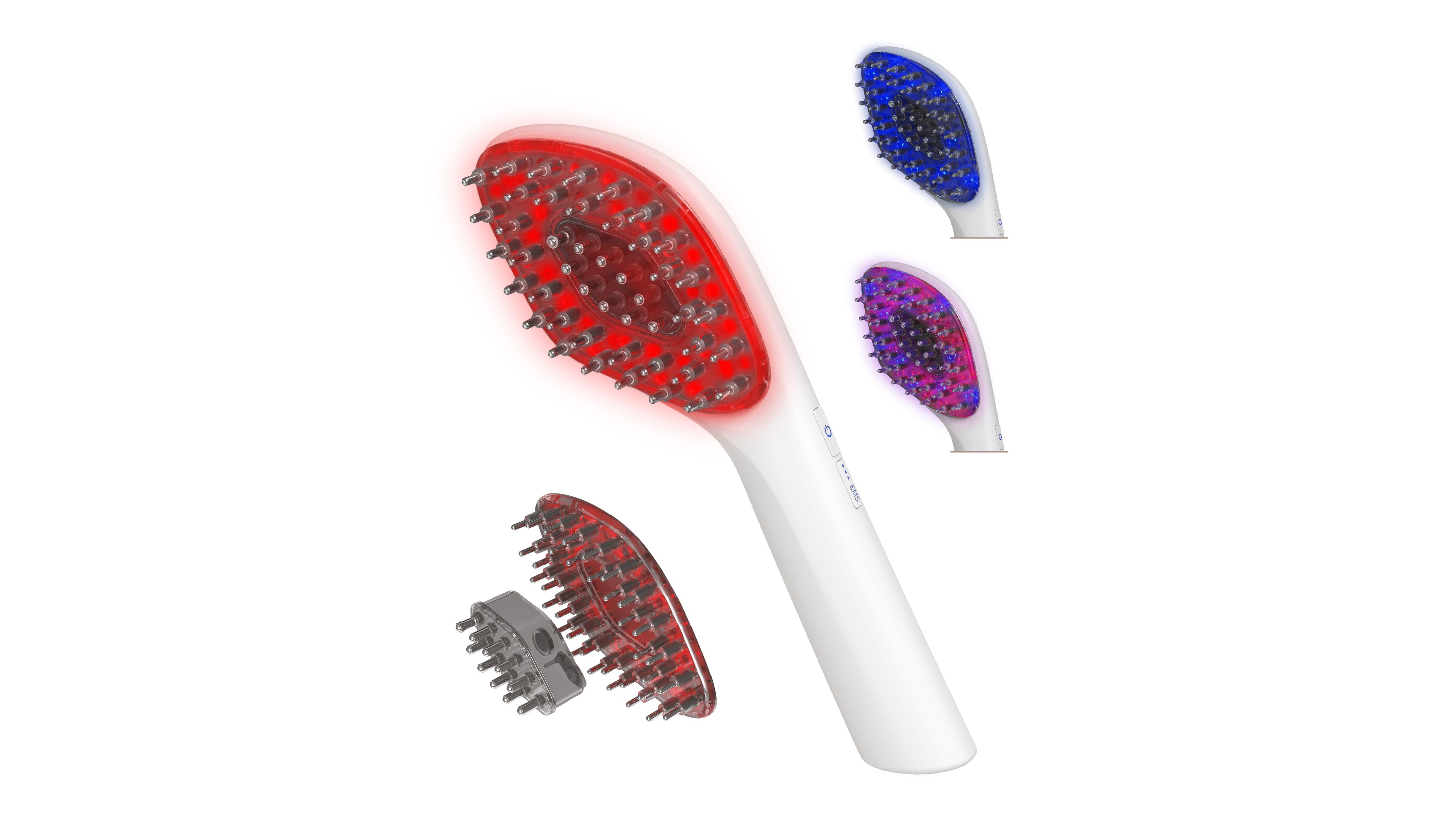 Tzumi Red Light Rechargeable Dry Paddle Brush