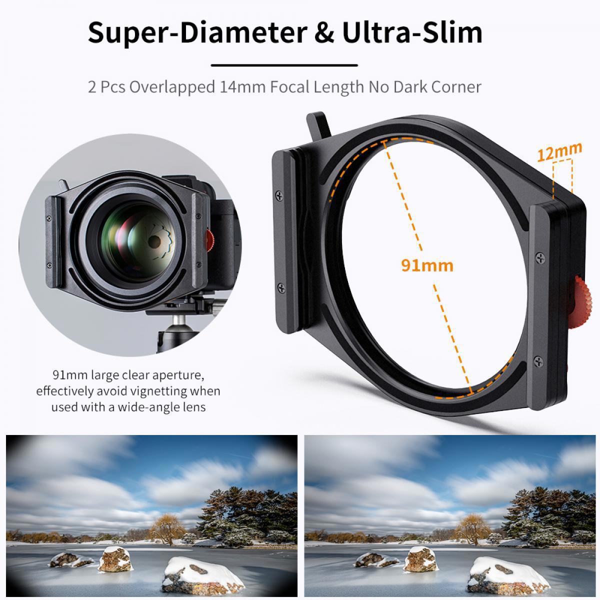 KandF Concept X Pro Square Filter Holder System with Cpl, ND8, ND64, ND1000
