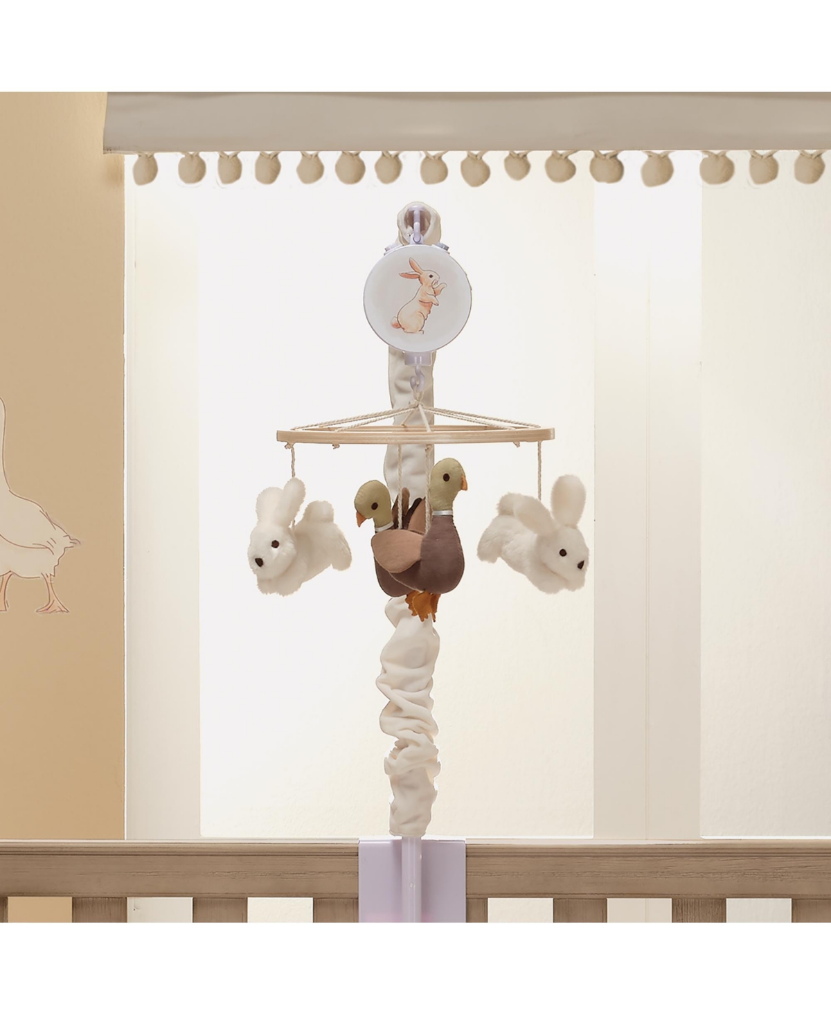 Lambs & Ivy Signature Bunny Hop Musical Baby Crib Mobile Soother Toy
