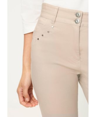 Olsen Women's Stretch Cotton Cropped Pant