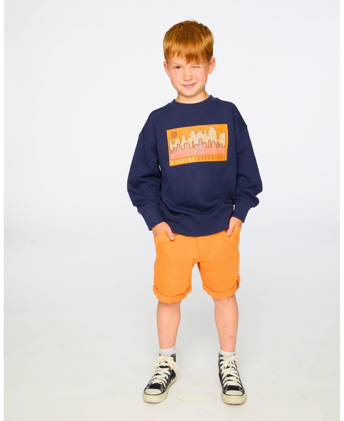 Deux par Deux Toddler Boys French Terry Shorts Orange - Toddler|Child