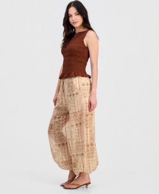 Women's Bandana-Print Balloon Pants