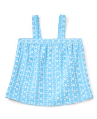 Girls' 7-16 Boxy Embroidered Tank Top