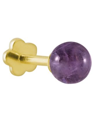 Rose Quartz (5/8 ct. t.w.) Stud Earrings in 14k Yellow Gold (Also Available in Amethyst, Onyx, Lapis, Milky Aquamarine)