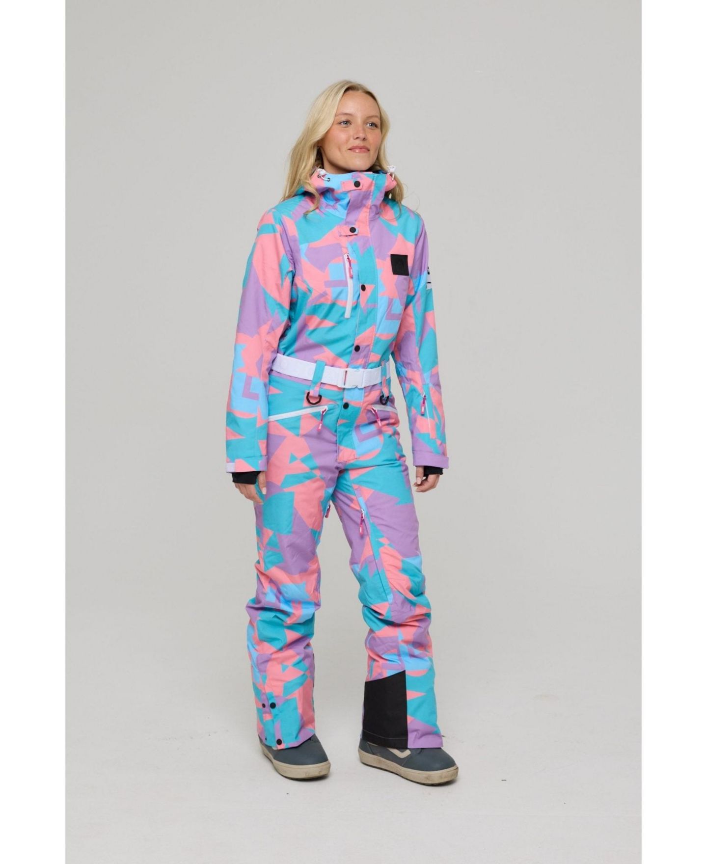 Женские куртки OOSC Del Mar Ski Suit, цвет: Розовый / Синий — фото 5