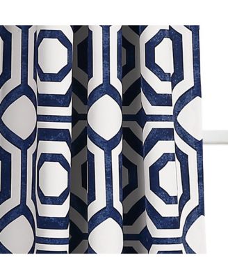 Lush Decor Octagon Blocks Light Filtering Window Curtain Panels Pair 52"W x 84"L