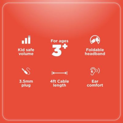 RadioShack Kids Wired Headphones (3304456) - Child-Safe Volume, 3.5mm Plug