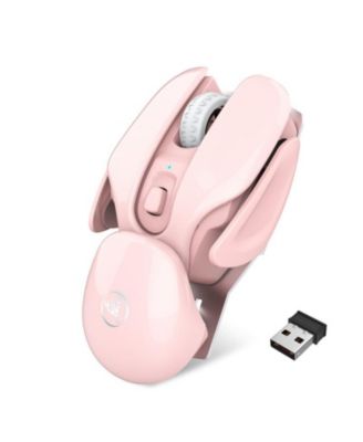 2.4G Wireless Rechargeable Mouse, 3-Speed DPI 800-1600, Silent Click, Fun Futuristic Design, Ergonomic for PC, Laptop, Mac, Home & Office