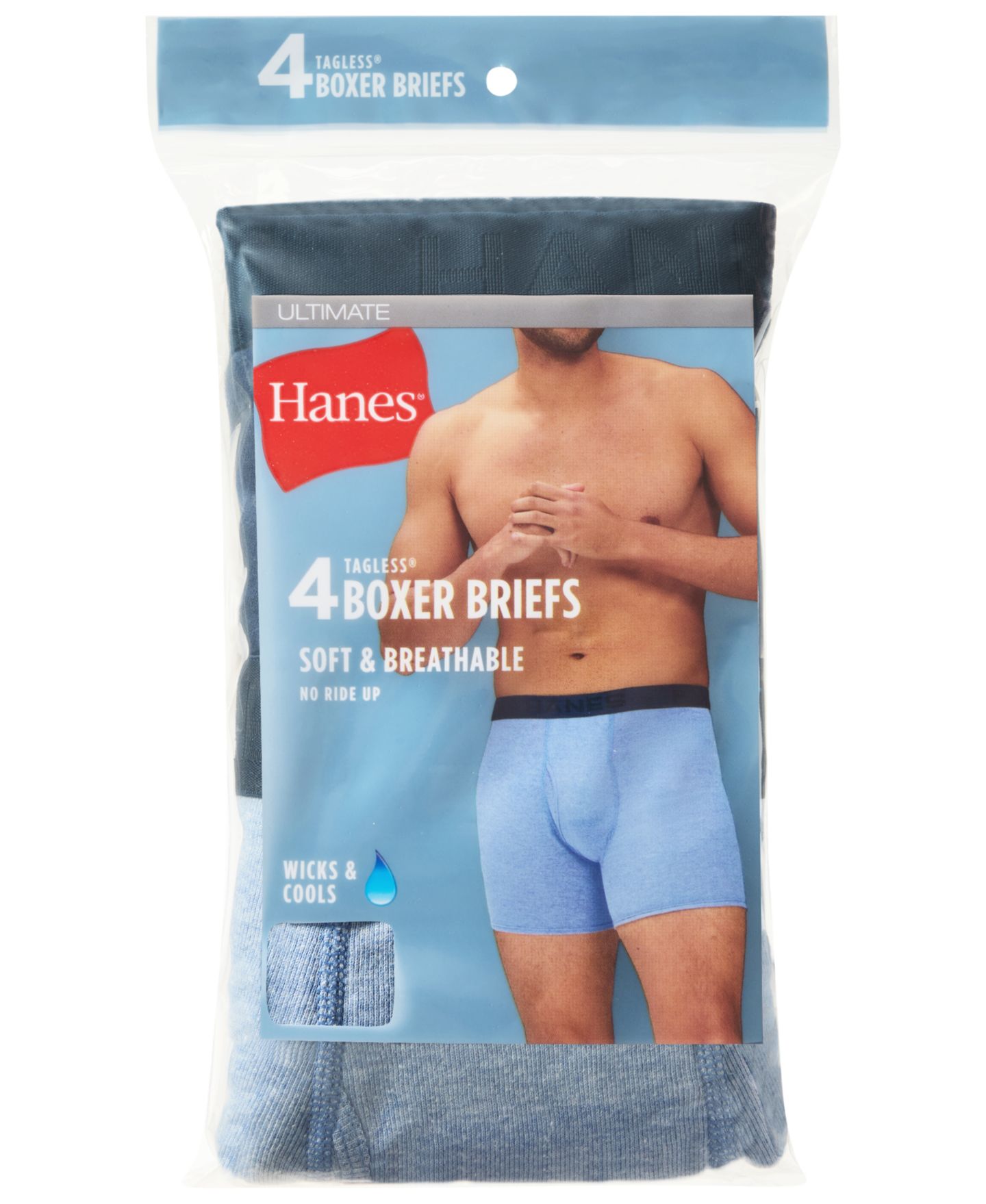 Трусы-боксеры Ultimate для мужчин, 4 шт. — Hanes, цвет: Синий / Тёмно-синий — фото 7