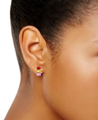 Multicolor-Sapphire (2-1/4 ct. t.w.) Stud Earrings in 14k Yellow Gold