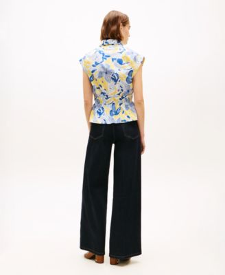 Women's Smocked Waist Shirt