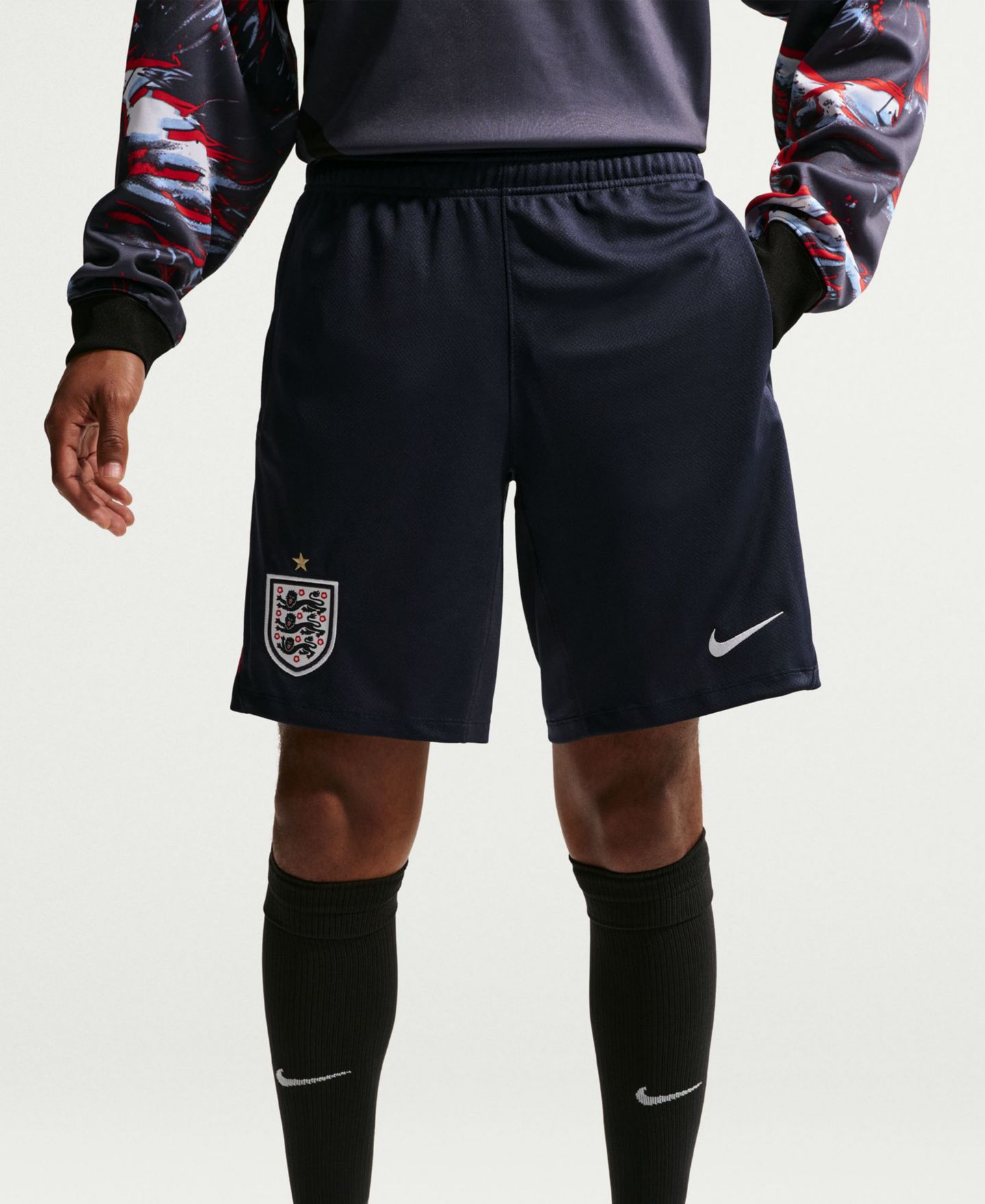 Мужские шорты Nike England Strike Soccer Dri-FIT Knit, цвет: Синий — фото 1