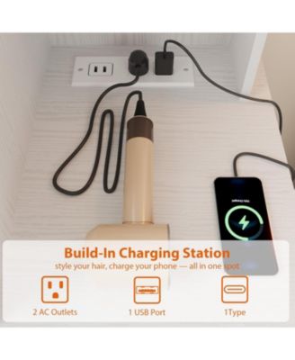 Vanity Desk with Sliding Lighted Mirror, 4 Drawers, Stool & 3 Light Modes