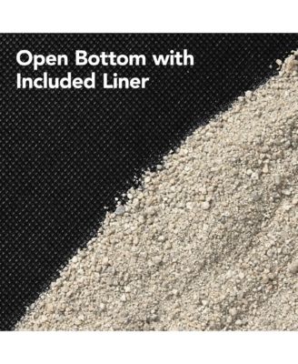 Kid's Octagonal Wooden Outdoor Sandbox w/ Benches, 8 Seats, Cover, XL Sandpit, Liner