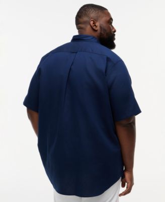 Men's Big & Tall Linen-Blend Short-Sleeve Shirt