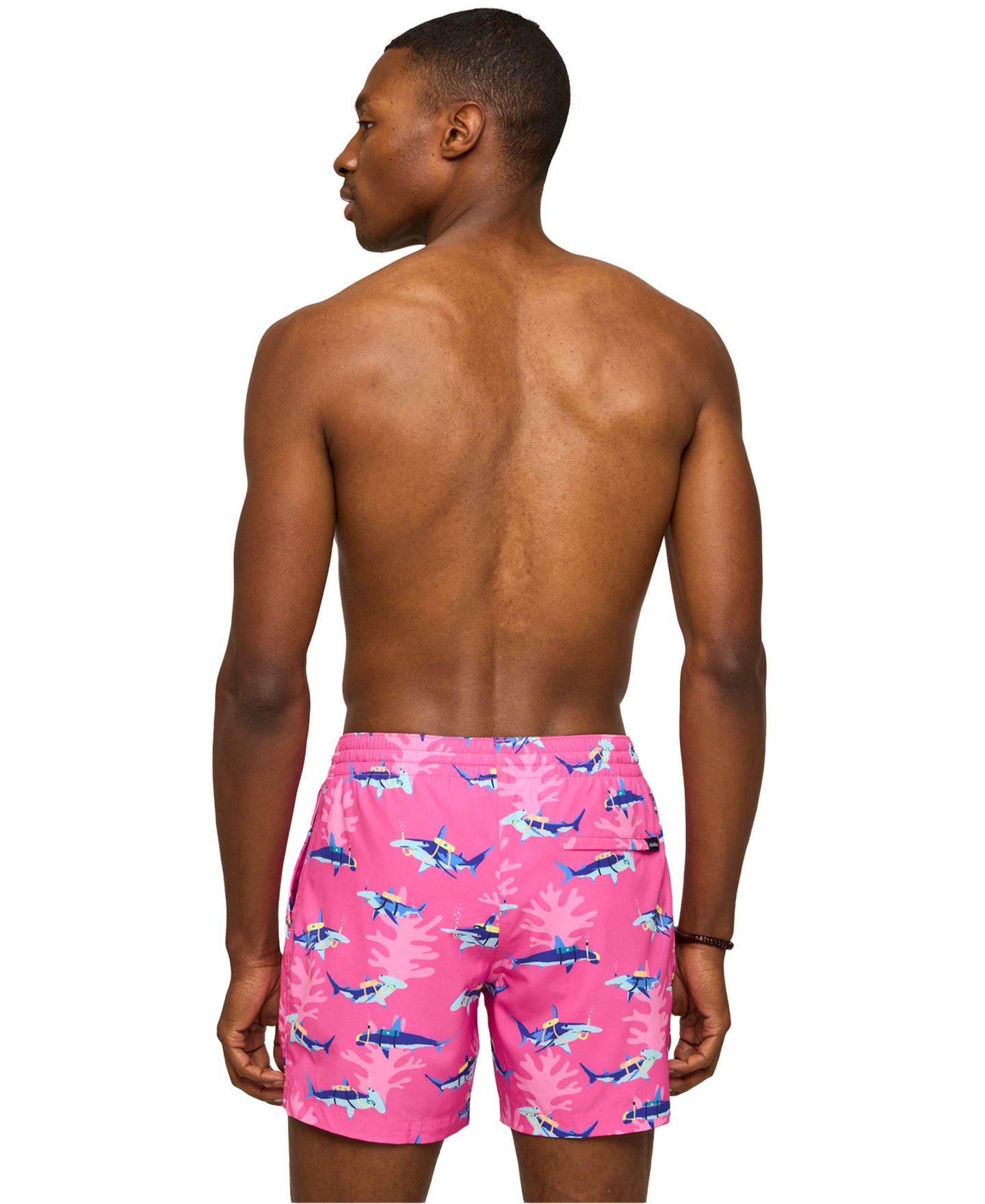 Плавки The Great Pink Sharks 5.5" для мужчин — Chubbies, цвет: Яркий розовый — фото 3