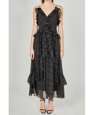 Women's Polka Dot Ruffle Dress