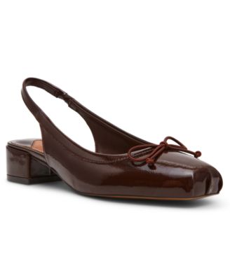 Loved Slingback Block-Heel Ballet Pumps