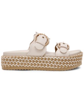 Women's Serpent Double Band Footbed Platform Sandals