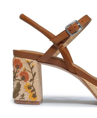 Bernardo Women's Footwear Canto Embroidery Platform Sandal