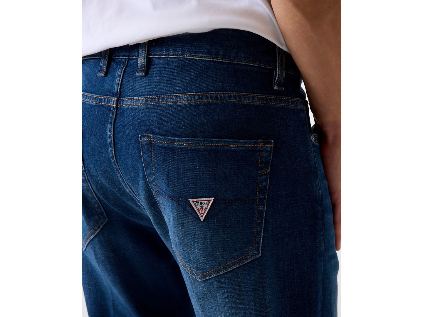 Мужские джинсы GUESS Rodeo Straight-Fit, цвет: Синий — фото 3