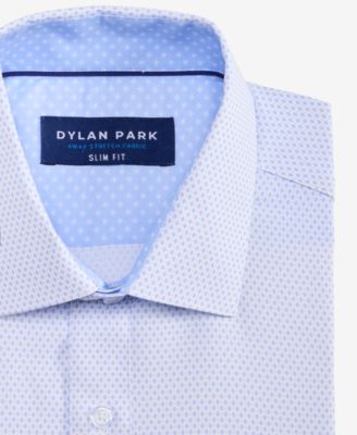 Men's Slim-Fit Performance Four-Way Stretch Short-Sleeve Dress Shirt