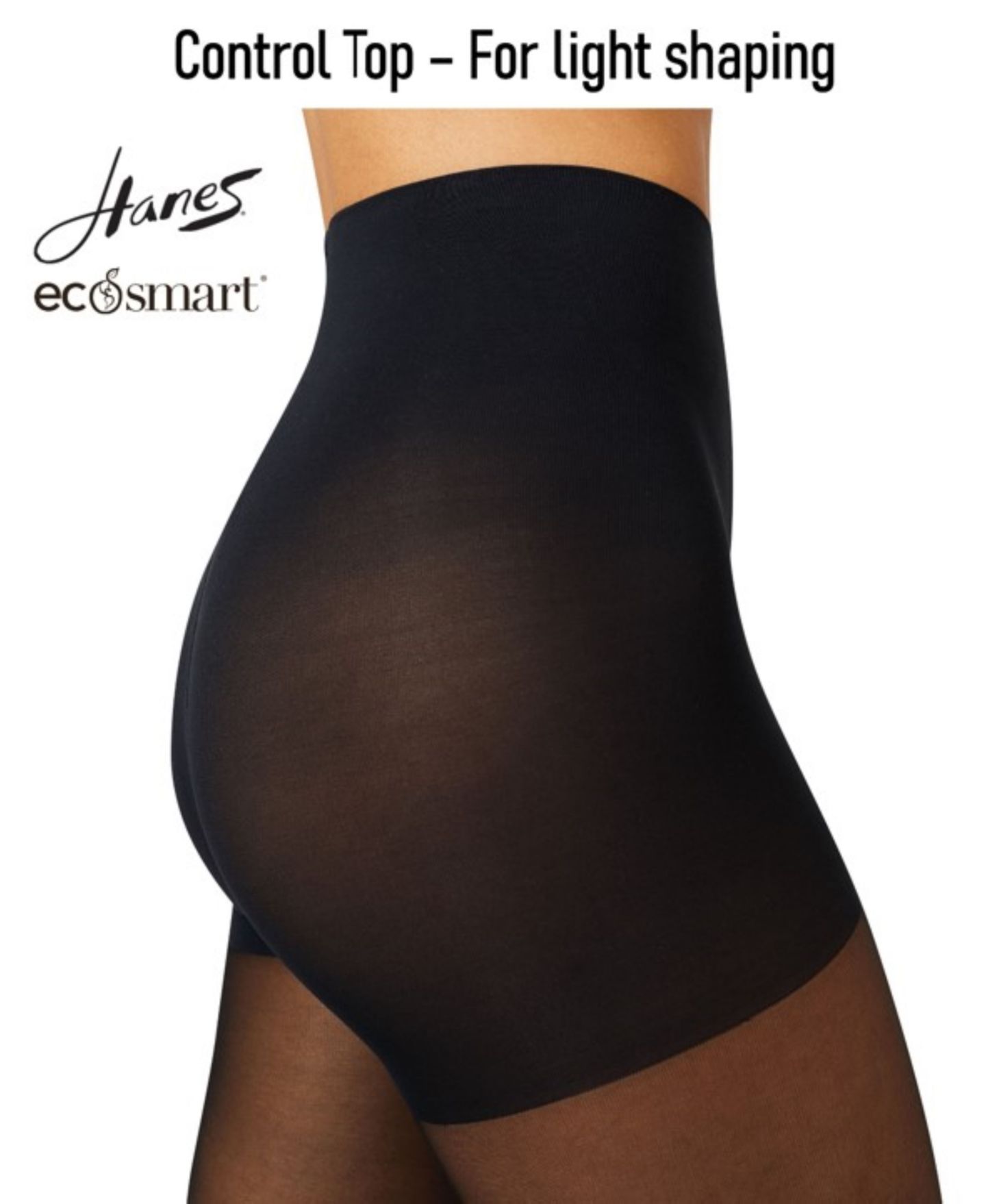 Женские колготки Hanes Eco Sheer Control-Top Tights, цвет: Чёрный — фото 3